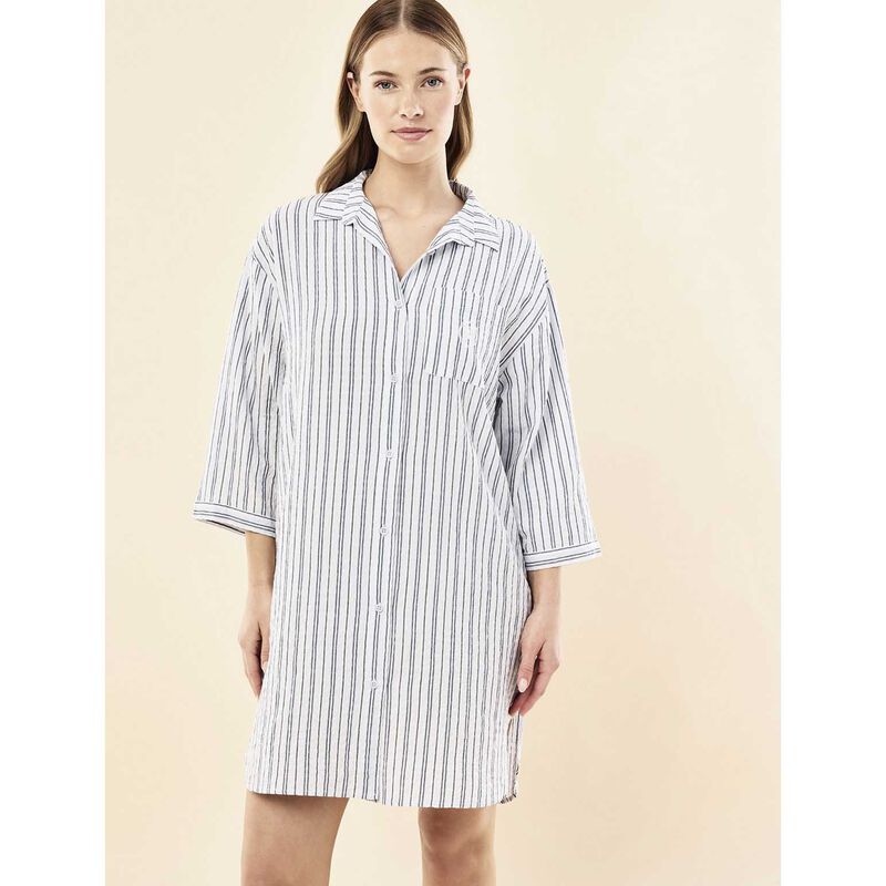 Papinelle Karen Walker Seersucker Stripe Nightshirt image number 3